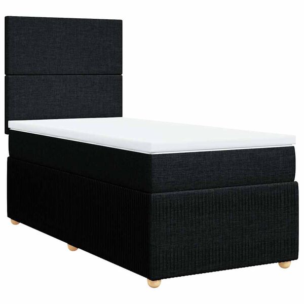 vidaXL &Kappa;&rho;&epsilon;&beta;ά&tau;&iota; Boxspring &mu;&epsilon; &Sigma;&tau;&rho;ώ&mu;&alpha; &Mu;&alpha;ύ&rho;&omicron; 90x190 &epsilon;&kappa;.&Upsilon;&phi;&alpha;&sigma;&mu;ά&tau;&iota;&nu;&omicron;