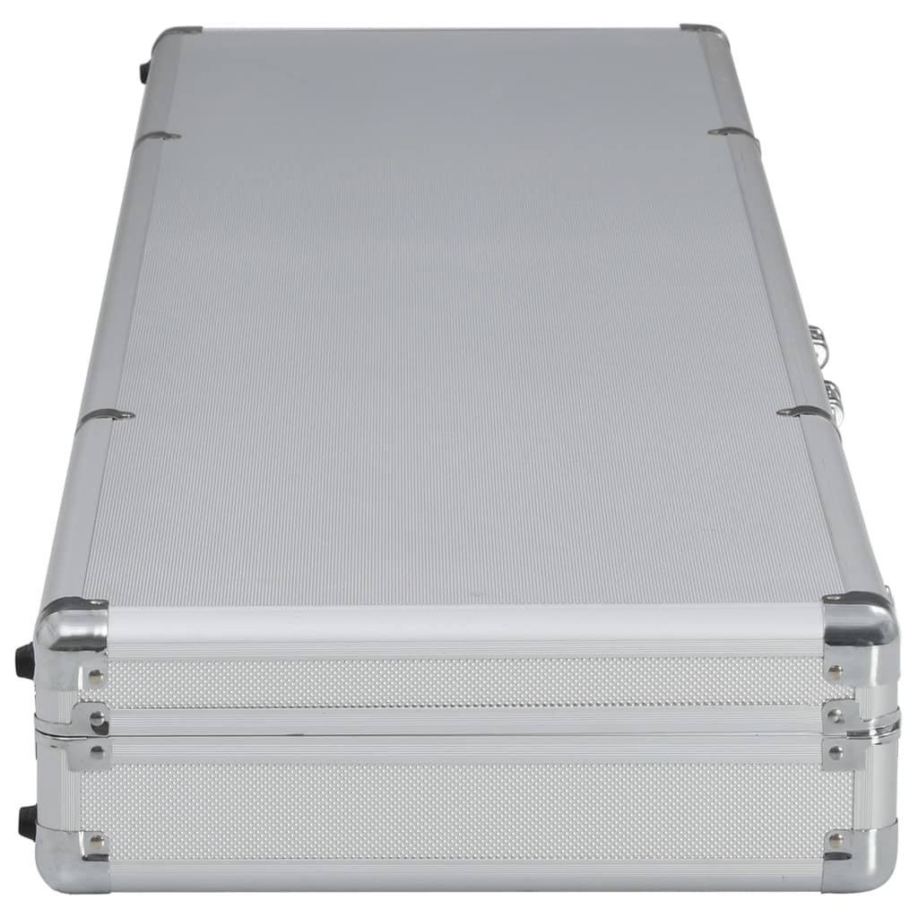 vidaXL Βαλίτσα Όπλου Ασημί 134 x 35 x 12 εκ. από Αλουμίνιο