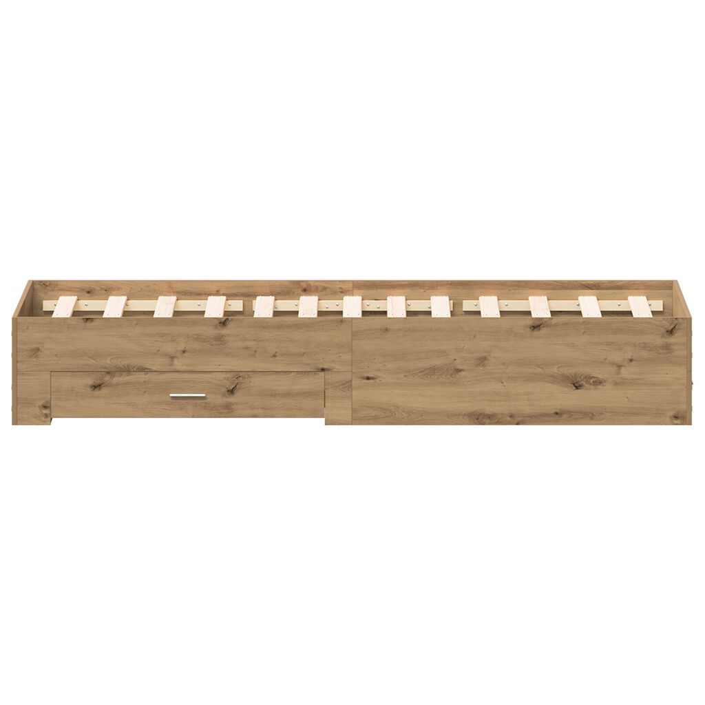 vidaXL Κρεβάτι με Συρτάρια από Δρυς 120x200 cm Επεξεργασμένο Ξύλο