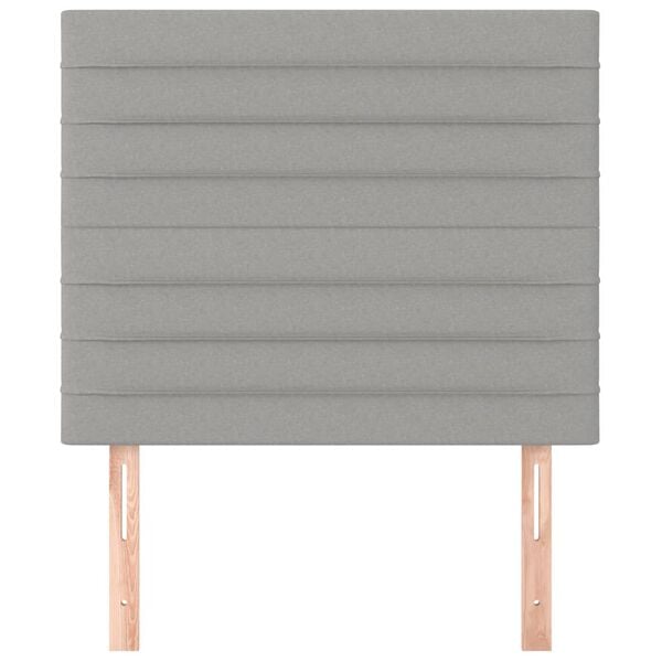 vidaXL Κεφαλάρι Ανοιχτό Γκρι 80x5x118/128 εκ. Ύφασμα