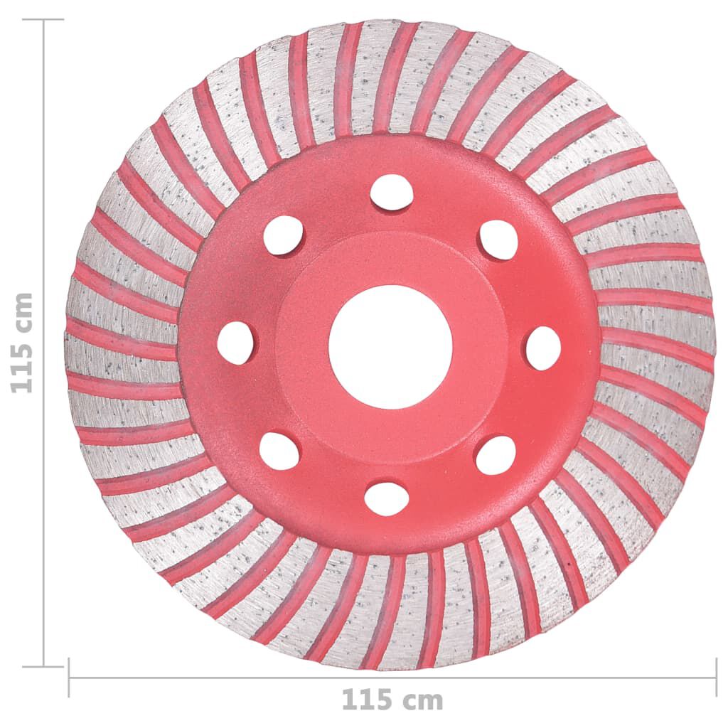 vidaXL Δίσκος Λείανσης Αδαμάντινος με Turbo 115 χιλ.