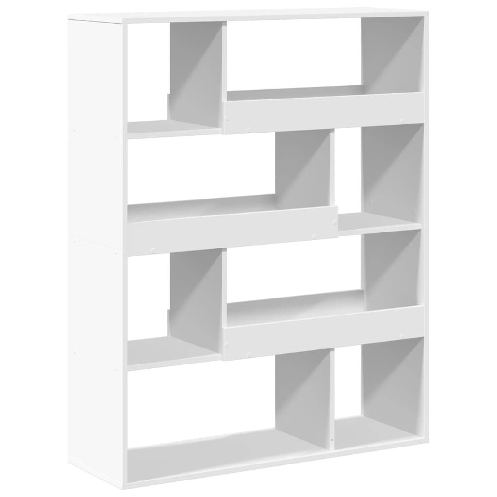 vidaXL Βιβλιοθήκη Λευκή 100x33x125,5 εκ. από Επεξεργασμένο Ξύλο
