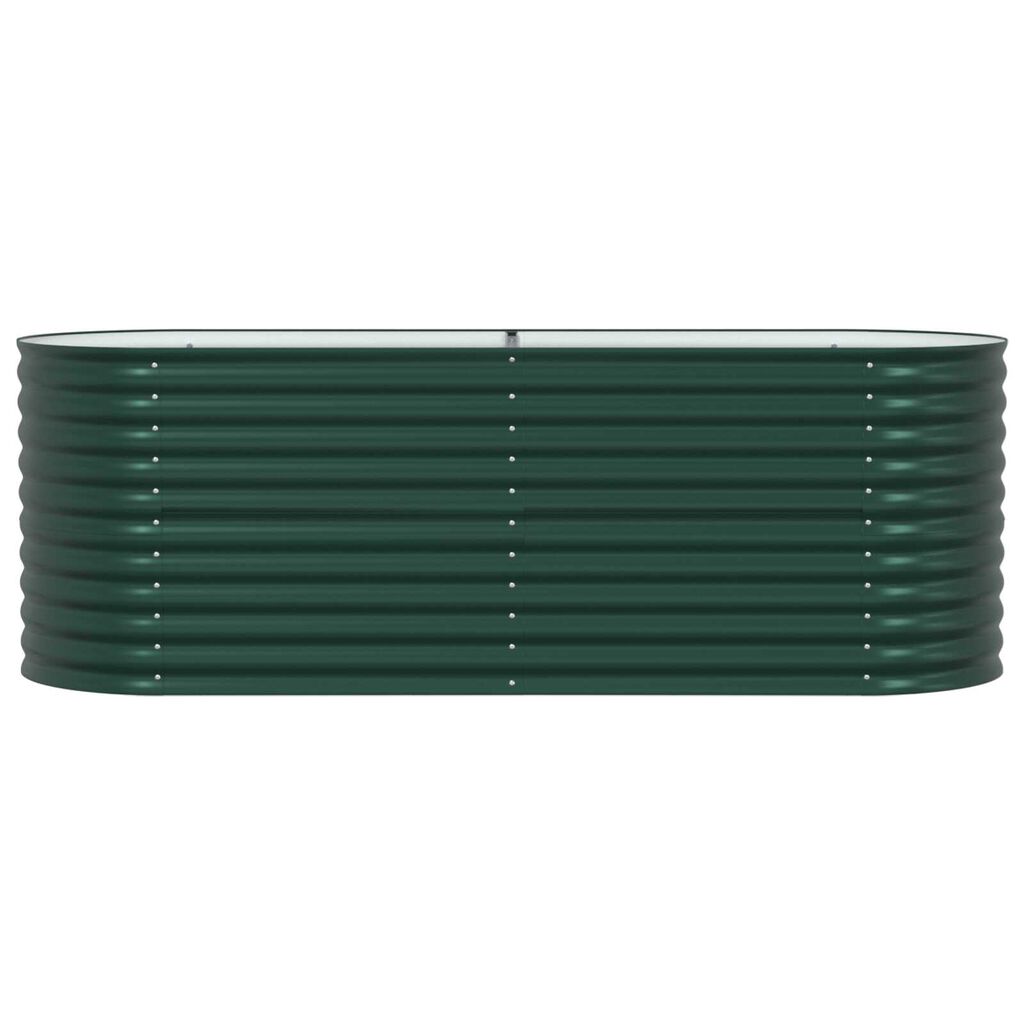 vidaXL Υπερυψωμένη Ζαρντινιέρα Πράσινο 240 x 80 x 81 cm Ατσάλι