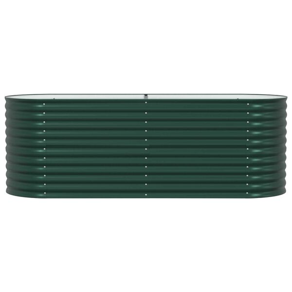 vidaXL Υπερυψωμένη Ζαρντινιέρα Πράσινο 240 x 80 x 81 cm Ατσάλι