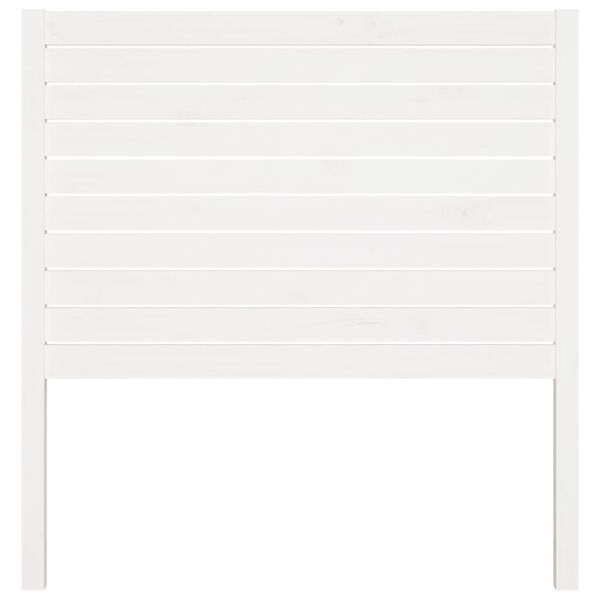 vidaXL Κεφαλάρι Κρεβατιού Λευκό 81 x 4 x 100 εκ. από Μασίφ Ξύλο Πεύκου