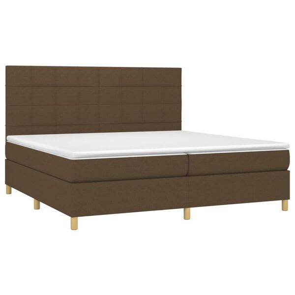 vidaXL &Kappa;&rho;&epsilon;&beta;ά&tau;&iota; Boxspring &mu;&epsilon; &Sigma;&tau;&rho;ώ&mu;&alpha; & LED &Sigma;&kappa;.&Kappa;&alpha;&phi;έ 200x200&epsilon;&kappa;. &Upsilon;&phi;&alpha;&sigma;&mu;ά&tau;&iota;&nu;&omicron;