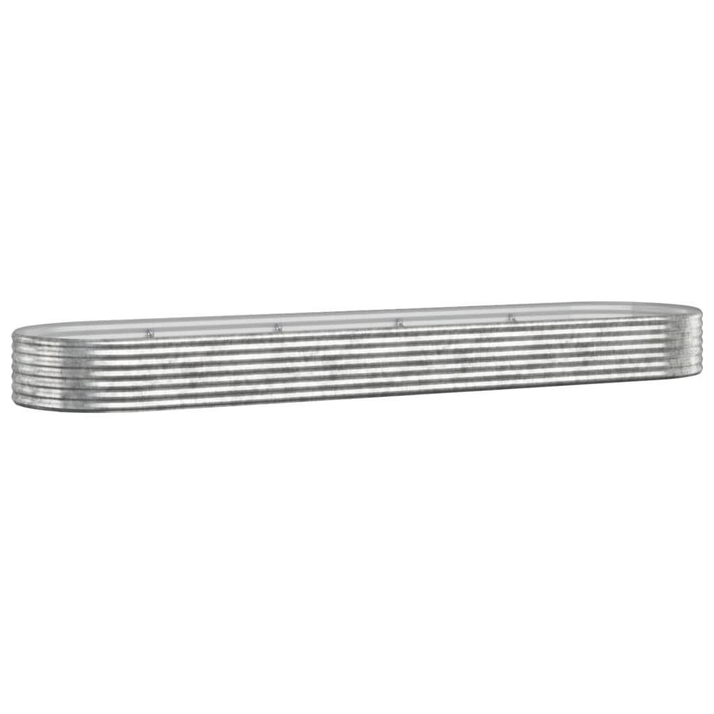 vidaXL Ζαρντινιέρα Ασημί 507x100x36 εκ. Ατσάλι με Ηλεκτρ. Βαφή Πούδρας