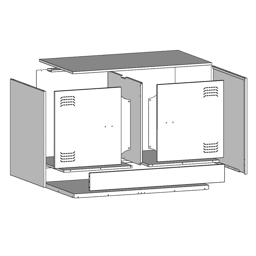 vidaXL Έπιπλο Τηλεόρασης Μουσταρδί Κίτρινο 67x39x44 εκ. από Ατσάλι