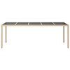 vidaXL Τραπέζι Κήπου για Φαγητό Μπεζ 250 x 100 x 75 cm Πολυ ράταν
