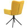 vidaXL Καρέκλες Τραπεζαρίας Περιστρεφόμενες 2 τεμ. Κίτρινες Βελούδινες