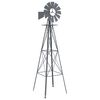 vidaXL Ανεμόμυλος Γκρι 84 x 68 x 245 εκ. Σίδερο