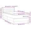 vidaXL Box Spring &kappa;&rho;&epsilon;&beta;ά&tau;&iota; &mu;&epsilon; &sigma;&tau;&rho;ώ&mu;&alpha; &sigma;&kappa;&omicron;ύ&rho;&omicron; &pi;&rho;ά&sigma;&iota;&nu;&omicron; 80x220&epsilon;&kappa;. &Beta;&epsilon;&lambda;&omicron;ύ&delta;&iota;&nu;&omicron;