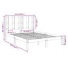 vidaXL Πλαίσιο Κρεβατιού 120 x 190 εκ. από Μασίφ Ξύλο Small Double