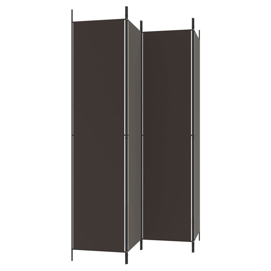 vidaXL Διαχωριστικό Δωματίου με 4 Πάνελ Καφέ 200 x 220 εκ. Υφασμάτινο