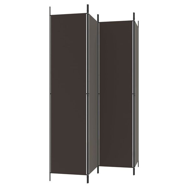vidaXL Διαχωριστικό Δωματίου με 4 Πάνελ Καφέ 200 x 220 εκ. Υφασμάτινο