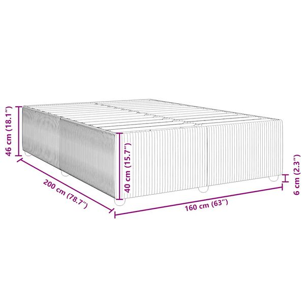 vidaXL Σκελετός Κρεβατιού Χωρίς Στρώμα Μπλε 160x200 εκ.Υφασμάτινο