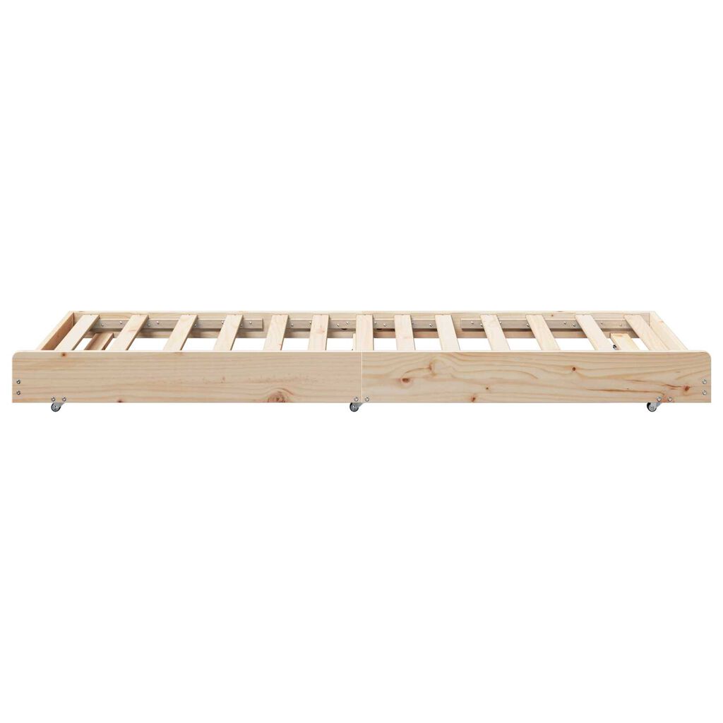 vidaXL Κρεβάτι Φυσικό Μασίφ ξύλο πεύκου 90 x 190 cm