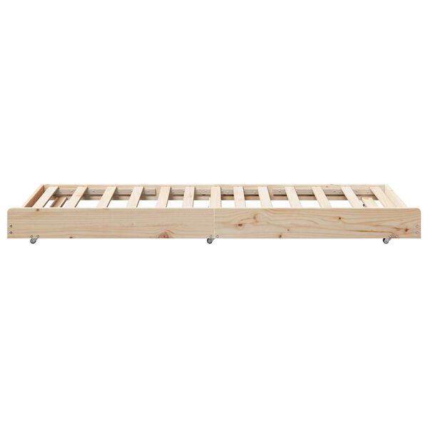 vidaXL Κρεβάτι Φυσικό Μασίφ ξύλο πεύκου 90 x 190 cm