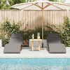 vidaXL Ξαπλώστρα 2 pcs Γκρι 184 x 55 x 64 εκ Μασίφ ξύλο ακακίας