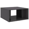 vidaXL Τραπεζάκια Σαλονιού 4 τεμ. Γυαλ. Γκρι 33x33x33 εκ. Επεξ. Ξύλο