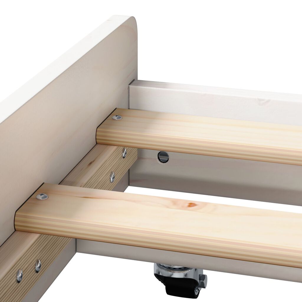vidaXL Κρεβάτι Λευκό Ξύλο πεύκου 80 x 200 cm Ανθεκτικό Κρεβάτι