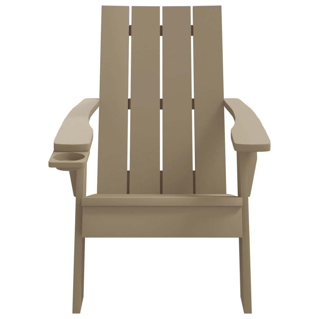 vidaXL Καρέκλα Κήπου Adirondack Αν. Καφέ 75x88,5x89,5 εκ. Πολυπρ/λένιο