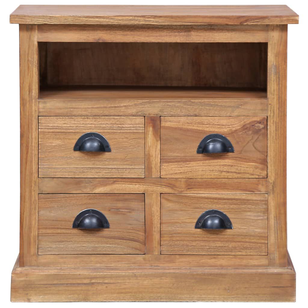 vidaXL Συρταριέρα με Ράφι 60 x 30 x 60 εκ. από Μασίφ Ξύλο Teak