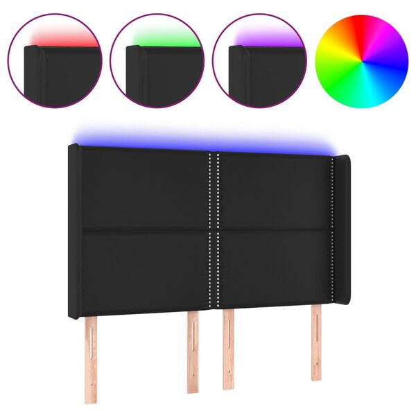 vidaXL &Kappa;&epsilon;&phi;&alpha;&lambda;ά&rho;&iota; &Kappa;&rho;&epsilon;&beta;&alpha;&tau;&iota;&omicron;ύ LED &Mu;&alpha;ύ&rho;&omicron; 147x16x118/128 &epsilon;&kappa;. &Sigma;&upsilon;&nu;&theta;&epsilon;&tau;. &Delta;έ&rho;&mu;&alpha;