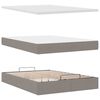 vidaXL Οθωμανικό κρεβάτι με στρώμα Taupe 140x200cm ύφασμα