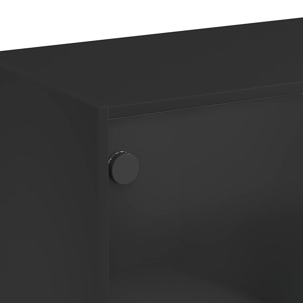 vidaXL Συρταριέρα Μαύρη 102x37x75,5 εκ. από Επεξεργασμένο Ξύλο