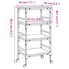 vidaXL Τρόλεϊ Κουζίνας Καφέ Δρυς 45x35x89,5 εκ. Επεξεργασμένο Ξύλο