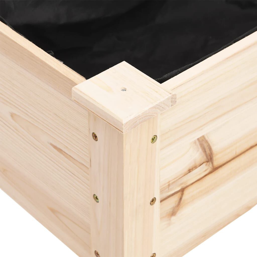 vidaXL Γλάστρα με Επένδυση 71 x 37 x 76 εκ. από Μασίφ Ξύλο Ελάτης