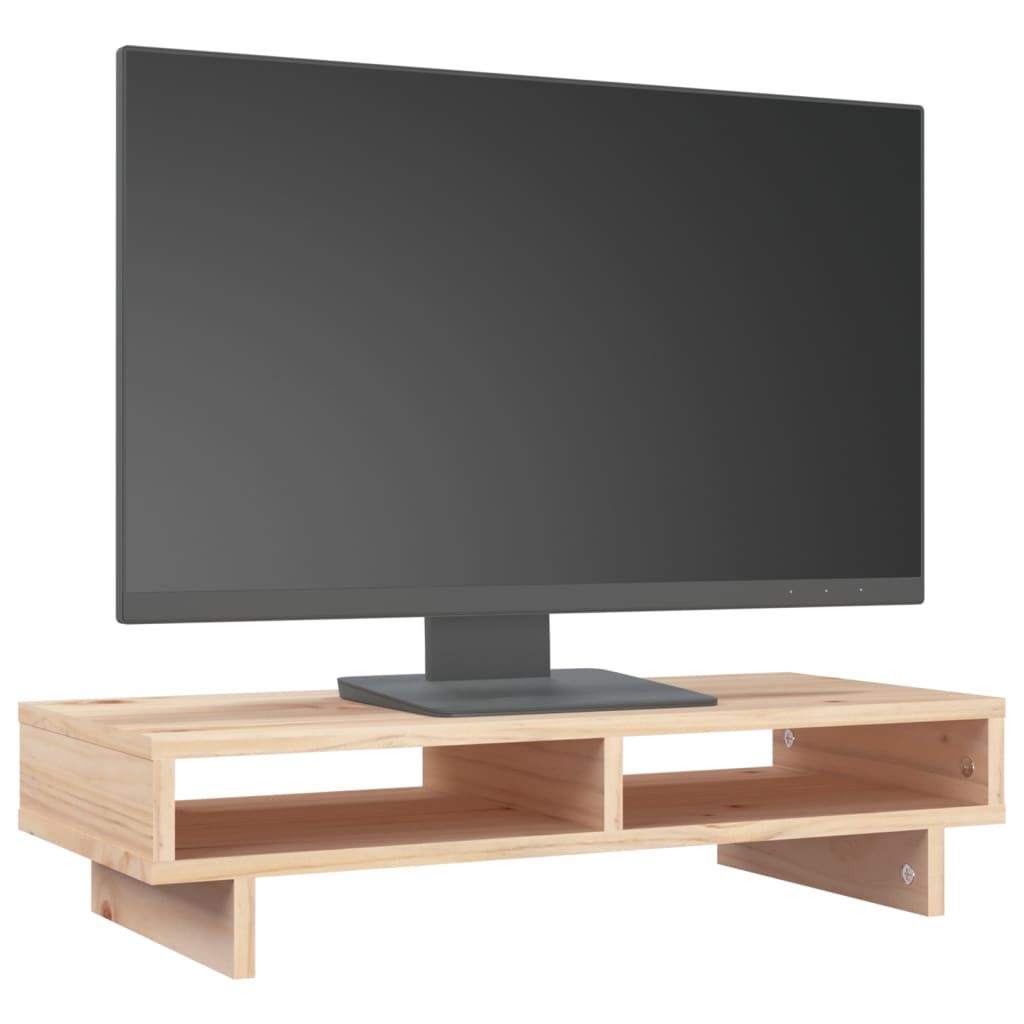 vidaXL Βάση Οθόνης 60 x 27 x 14 εκ. από Μασίφ Ξύλο Πεύκου