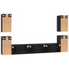 vidaXL Σετ επίπλου τηλεόρασης 7 pcs Μαύρη δρυς 60 x 30 x 30 cm
