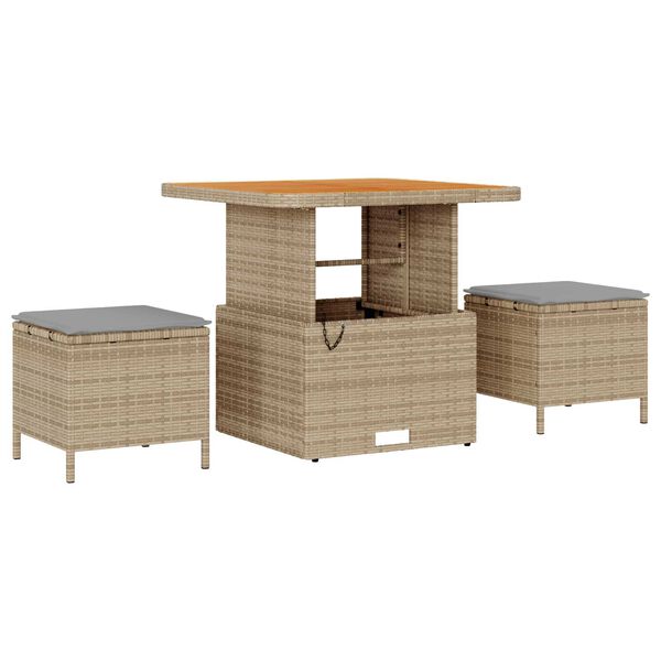 vidaXL Σετ Καναπέ Κήπου 11 pcs Μπεζ, Ανοιχτό Γκρι 80 x 80 x 71 cm