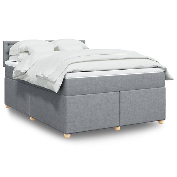 vidaXL &Kappa;&rho;&epsilon;&beta;ά&tau;&iota; Boxspring &mu;&epsilon; &Sigma;&tau;&rho;ώ&mu;&alpha; &Alpha;&nu;&omicron;&iota;&chi;&tau;ό &Gamma;&kappa;&rho;&iota; 140x190 &epsilon;&kappa;. &Upsilon;&phi;&alpha;&sigma;&mu;ά&tau;&iota;&nu;&omicron;