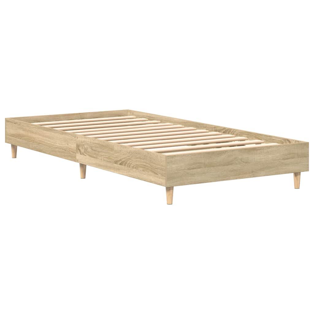 vidaXL Πλαίσιο κρεβατιού χωρίς στρώμα Sonoma Oak 100x200 cm