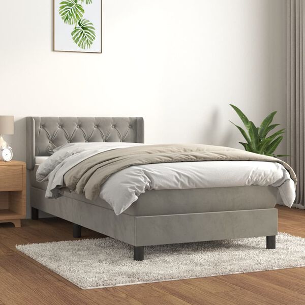 vidaXL &Kappa;&rho;&epsilon;&beta;ά&tau;&iota; Boxspring &mu;&epsilon; &Sigma;&tau;&rho;ώ&mu;&alpha; &Alpha;&nu;&omicron;&iota;&chi;&tau;ό &Gamma;&kappa;&rho;&iota; 80x200 &epsilon;&kappa;. &Beta;&epsilon;&lambda;&omicron;ύ&delta;&iota;&nu;&omicron;