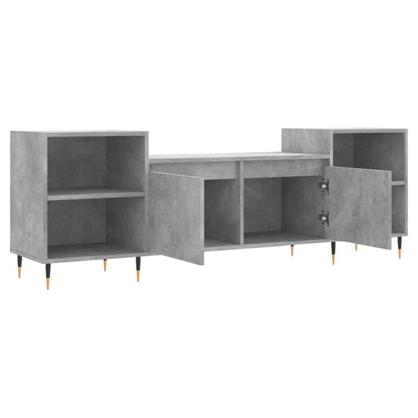 vidaXL Έπιπλο Τηλεόρασης Γκρι Σκυρ. 160x35x55 εκ. Επεξ. Ξύλο