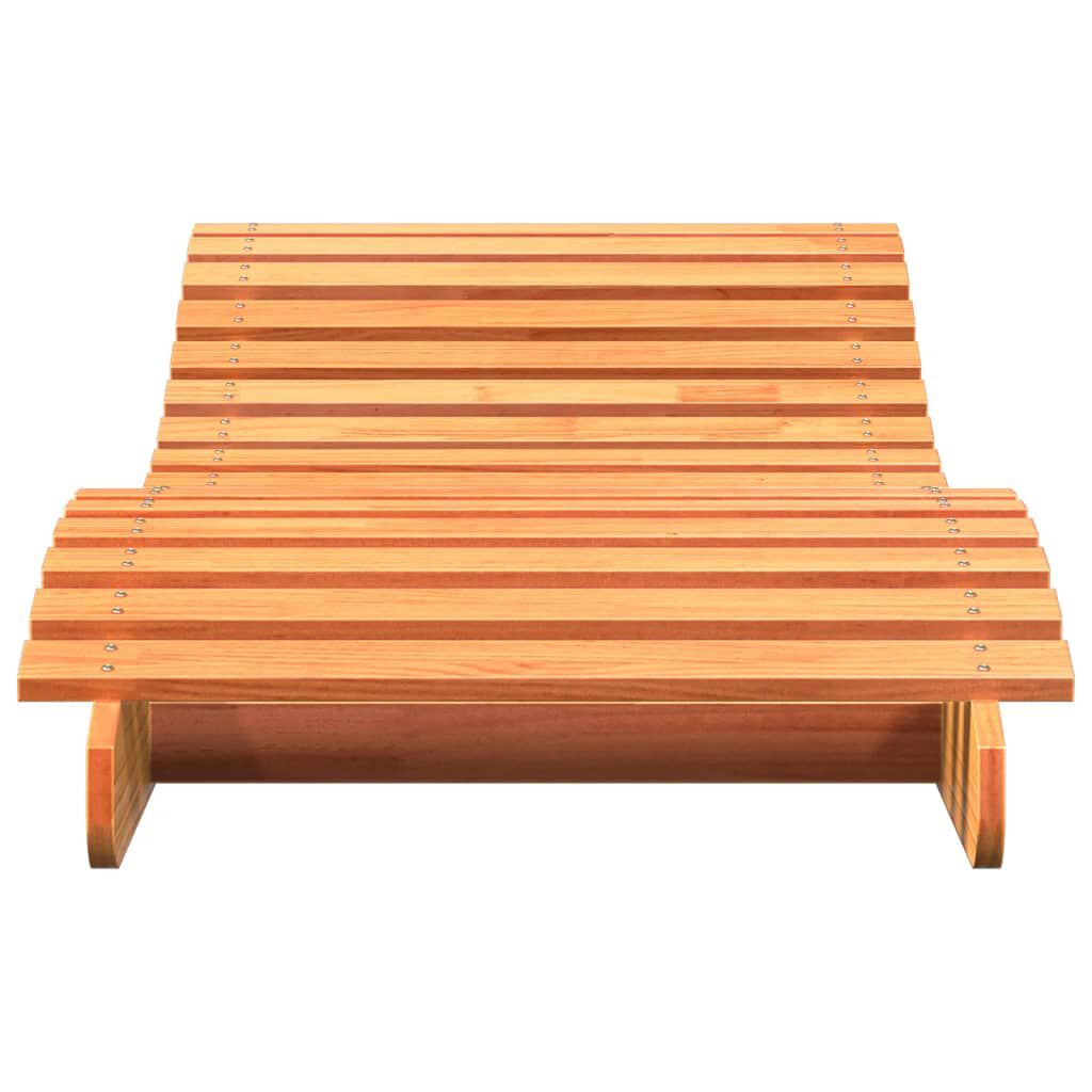 vidaXL Ξαπλώστρα Καφέ Κεριού 205x70x31,5 εκ. από Μασίφ Ξύλο Πεύκου