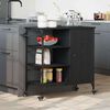 vidaXL Καρότσι Κουζίνας Μαύρη δρυς 87.5 x 38.5 x 84.5 εκ