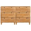 vidaXL Πλαϊνό γραφείο 2 pcs Καφέ 60 x 33 x 75 cm Μασίφ ξύλο μάνγκο