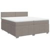 vidaXL &Kappa;&rho;&epsilon;&beta;ά&tau;&iota; Boxspring &mu;&epsilon; &Sigma;&tau;&rho;ώ&mu;&alpha; Taupe 200x200 &epsilon;&kappa;. &Upsilon;&phi;&alpha;&sigma;&mu;ά&tau;&iota;&nu;&omicron;