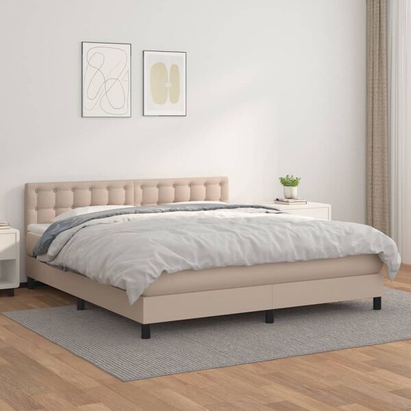 vidaXL &Kappa;&rho;&epsilon;&beta;ά&tau;&iota; Boxspring &mu;&epsilon; &Sigma;&tau;&rho;ώ&mu;&alpha; &Kappa;&alpha;&pi;&omicron;&upsilon;&tau;&sigma;ί&nu;&omicron; 180x200 &epsilon;&kappa;. &Sigma;&upsilon;&nu;&theta;. &Delta;έ&rho;&mu;&alpha;