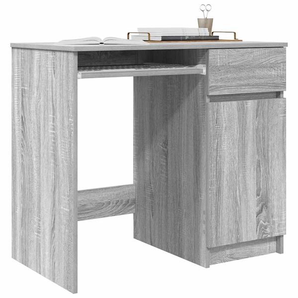 vidaXL Γραφείο Γκρι Sonoma 86x49x76 εκ. από Επεξεργασμένο Ξύλο