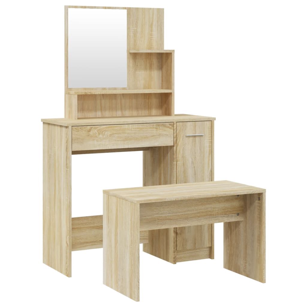 vidaXL Μπουντουάρ Σετ Sonoma Δρυς 86,5x35x136 εκ.