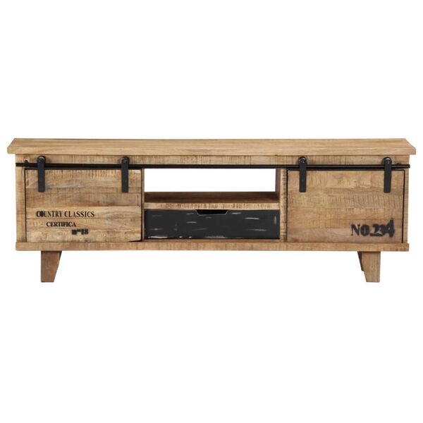 vidaXL Έπιπλο Τηλεόρασης 120 x 30 x 40 εκ. από Μασίφ Ξύλο Μάνγκο