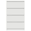 vidaXL Συρταριέρα Λευκή 60 x 35 x 98,5 εκ. από Επεξεργασμένο Ξύλο