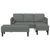 vidaXL Σετ Καναπέ 2 pcs Σκούρο γκρι 173 x 131 x 67 εκ ύφασμα