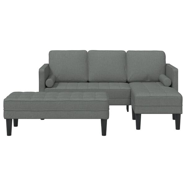vidaXL Σετ Καναπέ 2 pcs Σκούρο γκρι 173 x 131 x 67 εκ ύφασμα